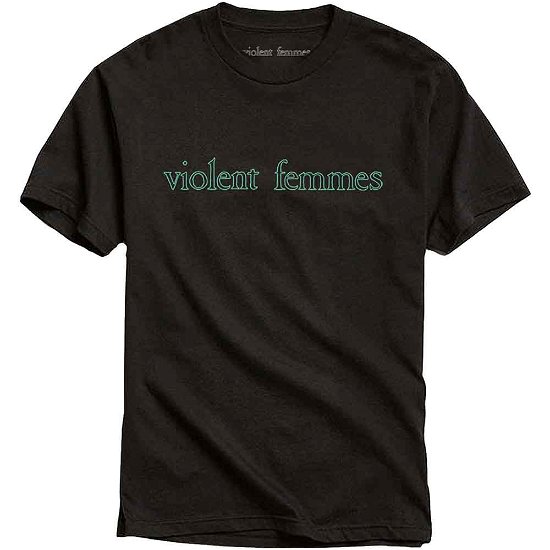 Violent Femmes Unisex T-Shirt: Green Vintage Logo - Violent Femmes - Koopwaar -  - 5056170698894 - 