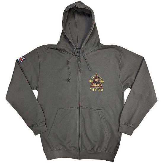 Cover for Def Leppard · Def Leppard Unisex Zipped Hoodie: Logo Tour 2019 (Ex-Tour) (Hoodie) [size S]