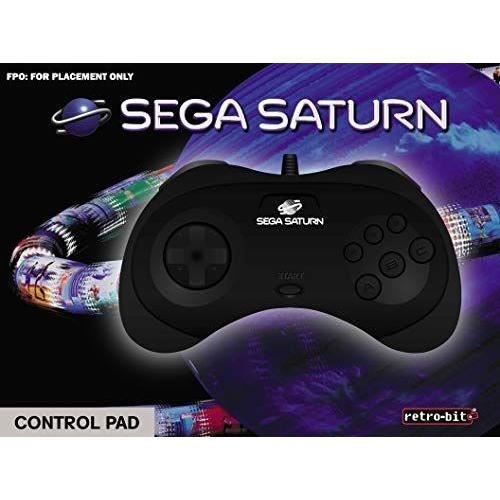 Cover for Retro · Retro-bit Sega Saturn Pad Black (ACCESSORY)