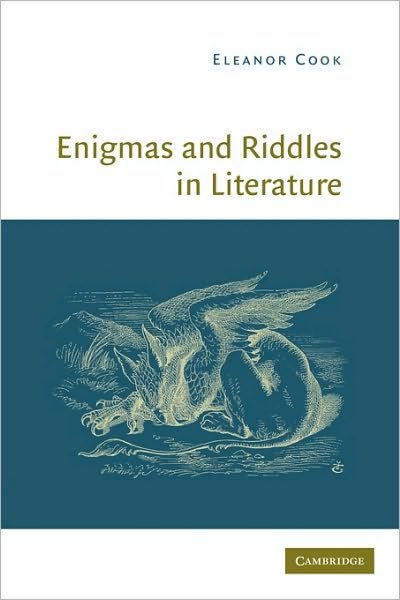 Cover for Cook, Eleanor (University of Toronto) · Enigmas and Riddles in Literature (Paperback Bog) (2009)