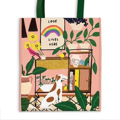 Cover for Galison · Love Lives Here Reusable Tote (CLOTHES) (2022)