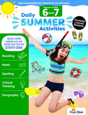 Cover for Evan Moor · Evan-Moor Daily Summer Activities, Between 6th Grade and 7th Grade Activity Book (Taschenbuch) (2018)