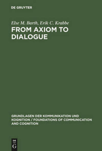 Cover for Barth · From Axiom to Dialogue (Book) (1982)