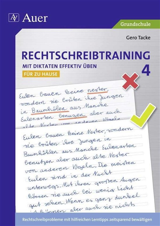 Cover for Tacke · Rechtschreibtraining.4 Zu Hause (Bog)