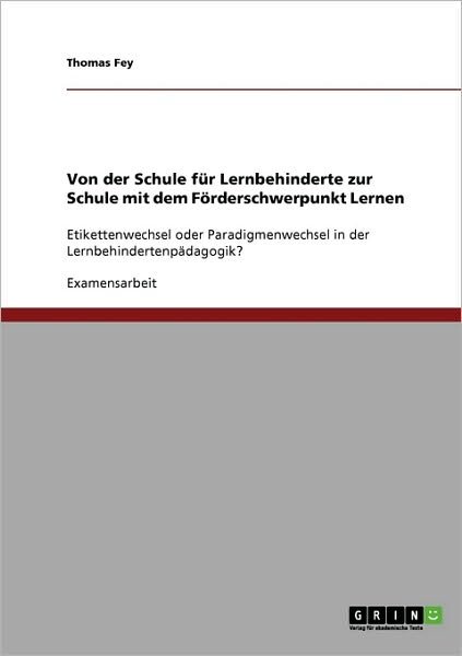 Cover for Fey · Von der Schule für Lernbehinderte z (Book)