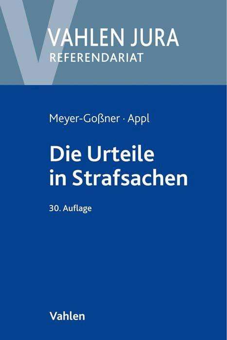 Cover for Appl · Die Urteile in Strafsachen (N/A)