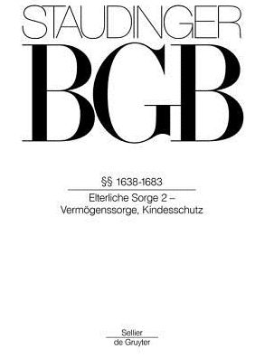 Cover for Staudinger · Bgb.§§ 1638-1683 (Book) (2015)