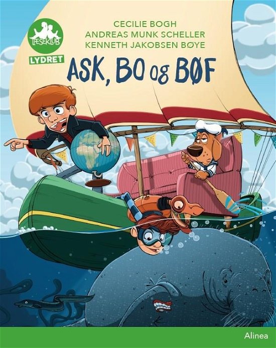Cover for Cecilie Bogh; Kenneth Jakobsen Bøye; Andreas Munk Scheller · Læseklub: Ask, Bo og Bøf, Grøn Læseklub (Indbundet Bog) [1. udgave] (2017)