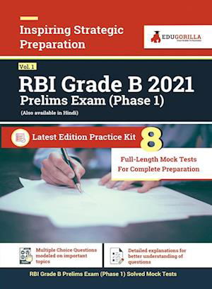 Cover for Edugorilla · RBI Grade B Prelims Exam  Vol -1 2021 - Preparation Kit of 8 Full-length Mock Test (Paperback Book) (2022)