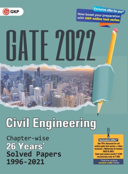 Gate 2022 Civil Engineering 26 Years Chapter-Wise Solved Papers (1996-2021) - G K Publications (P) Ltd - Kirjat - G. K. Publications - 9789390820894 - maanantai 12. huhtikuuta 2021