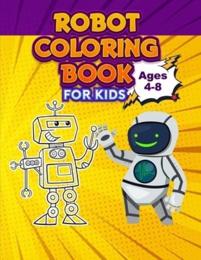 Cover for Sun Moon Book · Robot Coloring Book for Kids, Ages 4-8 (Paperback Book) (2021)