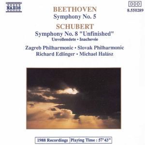 Cover for Edlinger / Halasz/po Zagreb/+ · BEETHOVEN / SCHUBERT: Symph. 5&amp;8 (CD) (1991)