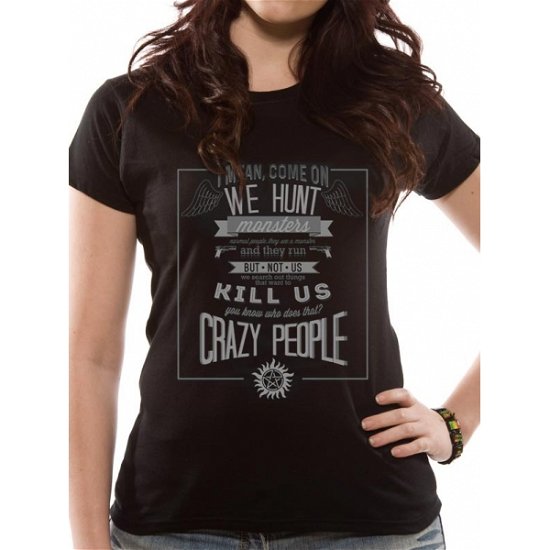 Supernatural - Crazy People (T-shirt Donna Tg. S) - Supernatural - Produtos -  - 5054015240895 - 