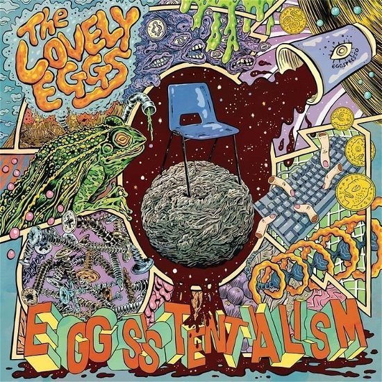 Cover for The Lovely Eggs · Eggsistentialism (INDIE EXCLUSIVE, TRANSPARENT BLUE WITH &quot;COFFEE&quot; SPLATTER VINYL) (LP) (2024)