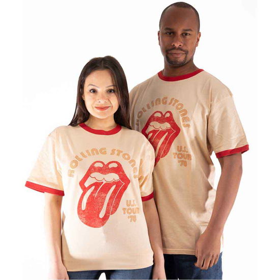 The Rolling Stones Unisex Ringer T-Shirt: US Tour '78 - The Rolling Stones - Produtos -  - 5056561064895 - 