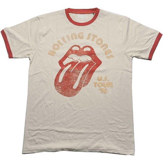 Cover for The Rolling Stones · The Rolling Stones Unisex Ringer T-Shirt: US Tour '78 (Bekleidung) [size L]