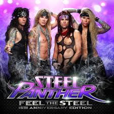 Cover for Steel Panther · Feel the Steel (15th Anniversary Edition-purple Marble Vinyl) (LP) (2024)