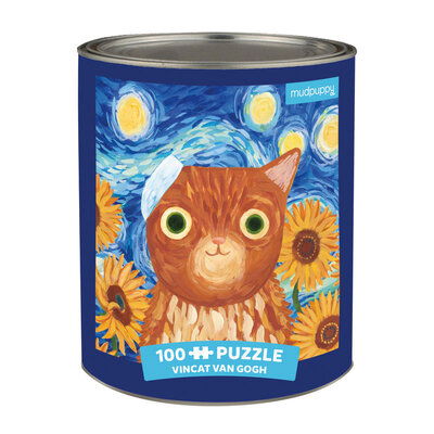 Cover for Angie Rozelaar Mudpuppy · Puz 100 Tin Artsy Cat Vincat Van Go (SPILL) (2020)