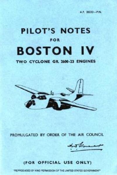 Cover for Air Ministry · Douglas Boston 4  -Pilot's Notes (Pocketbok) (2004)