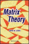 Cover for Lewis, David (Univ College Dublin, Ireland) · Matrix Theory (Inbunden Bok) (1991)