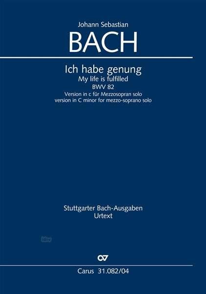 Cover for Bach · Ich habe genung (Klavierauszug XL) (Book)