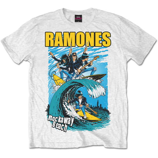Cover for Ramones · Ramones Unisex T-Shirt: Rockaway Beach (T-shirt) [size S] [White - Unisex edition]