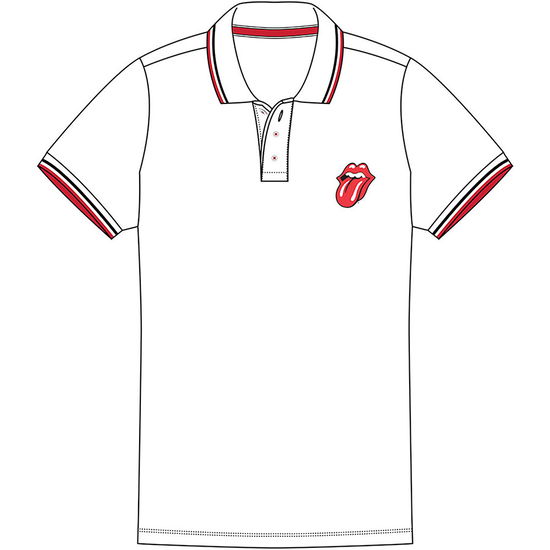 The Rolling Stones Unisex Polo Shirt: Classic Tongue - The Rolling Stones - Marchandise -  - 5056368608896 - 