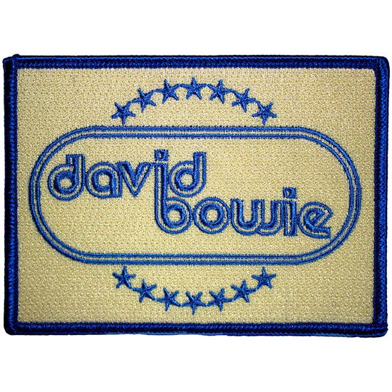 David Bowie Standard Patch: Oval and Stars - David Bowie - Produtos - - 5056821086896 - 2 de dezembro de 2024