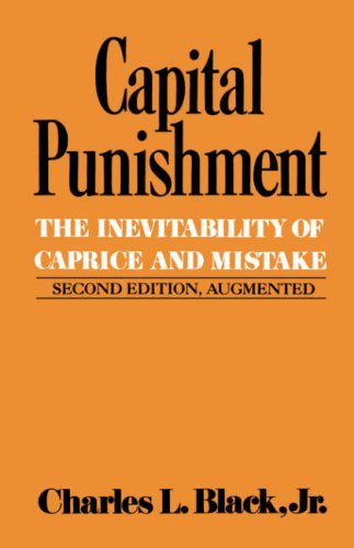 Capital Punishment - Black, Charles L., Jr - Bøger - WW Norton & Co - 9780393952896 - 23. maj 1984