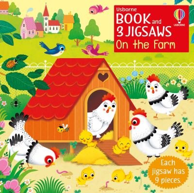 Usborne Book and 3 Jigsaws: On the Farm - Book and 3 Jigsaws - Sam Taplin - Livres - Usborne Publishing Ltd - 9781474988896 - 29 avril 2021