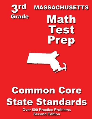 Cover for Teachers' Treasures · Massachusetts 3rd Grade Math Test Prep: Common Core State Standards (Paperback Book) [2nd edition] (2014)