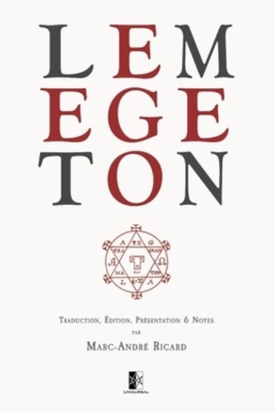 Cover for Marc-andr Ricard · Lemegeton (Paperback Book) (2022)