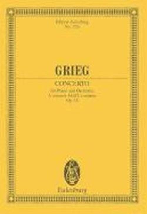 Cover for Edvard Grieg · Piano Concerto a Minor Op 16 (Paperback Bog) (1983)