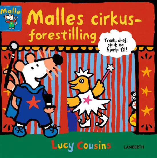 Cover for Lucy Cousins · Malles cirkusforestilling (Cardboard Book) [1e uitgave] (2022)
