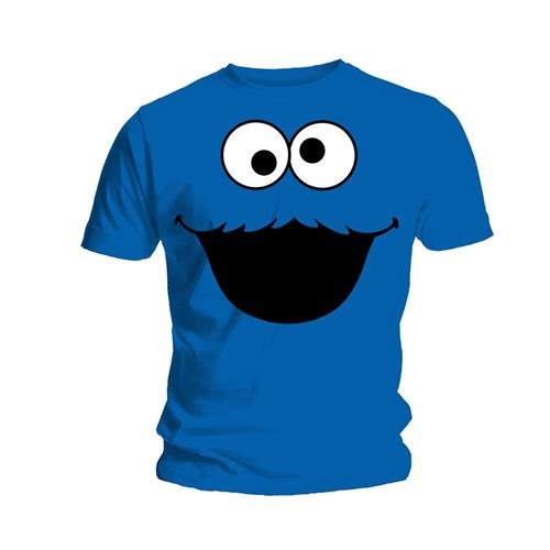 Cover for Sesame Street · Sesame Street Unisex T-Shirt: Monster Face (Bekleidung) [size S] [Blue - Unisex edition]