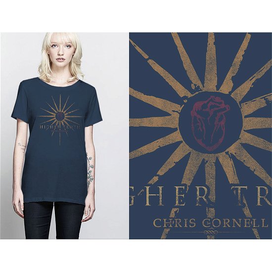Cover for Chris Cornell · Chris Cornell Ladies T-Shirt: Higher Truth (T-shirt) [size S] [Blue - Ladies edition]