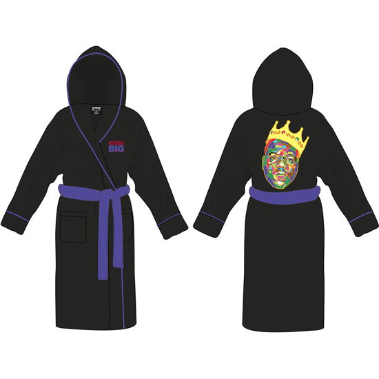 Biggie Smalls Unisex Bathrobe: Crown (Small - Medium) - Biggie Smalls - Mercancía -  - 5056368627897 - 