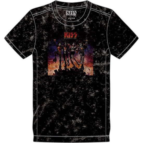 Cover for Kiss · KISS Unisex T-Shirt: Destroyer (Wash Collection) (T-shirt) [size L] [Black - Unisex edition]