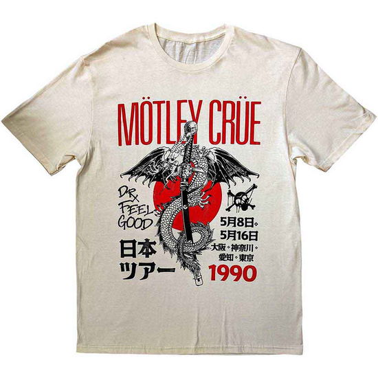 Motley Crue Unisex T-Shirt: Dr. Feelgood Japanese Tour '90 - Mötley Crüe - Gadżety -  - 5056561086897 - 15 maja 2023