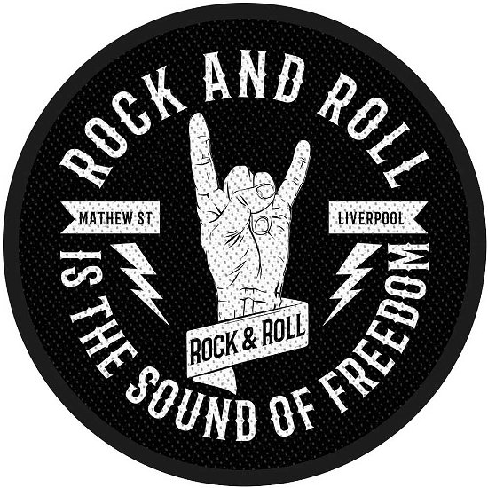 Rock Off Standard Printed Patch: Mathew St R&R Horns - Rock Off - Koopwaar -  - 5056737249897 - 