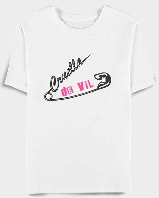 Cruella Women'S Short Sleeved T-Shirt - Xl Short Sleeved T-Shirts F White - Disney - Andet -  - 8718526348897 - 