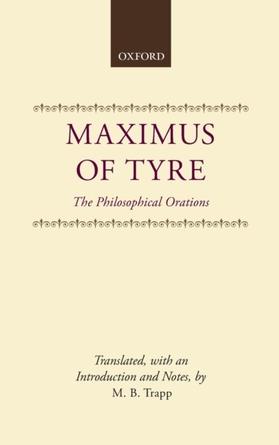 M. B. Trapp · Maximus of Tyre (Hardcover Book) (1997)