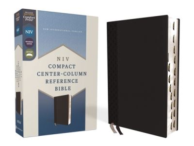 Cover for Zondervan Staff · NIV, Compact Center-Column Reference Bible, Leathersoft, Black, Red Letter, Thumb Indexed, Comfort Print (Buch) (2023)