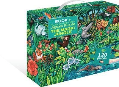 Cover for The Magic Jungle: Book + Glow-in-the-Dark Puzzle - MAGIC PUZZLE BOOKS (Book) (2024)