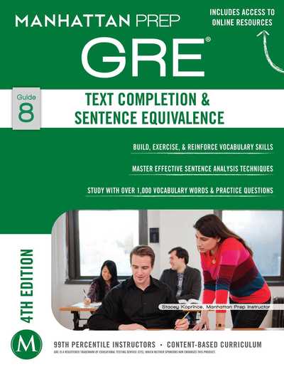 Cover for Manhattan Prep · Text Completion Amp Sentence E (Book) [Fourth edition] (2014)