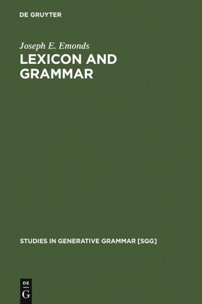 Cover for J.E. Emonds · Lexicon and Grammar,Engl. (Book) (2001)