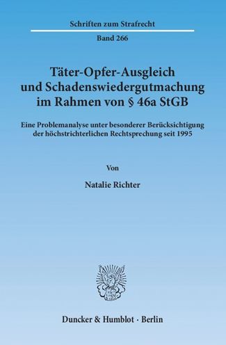 Cover for Richter · Täter-Opfer-Ausgleich und Schad (Bog) (2014)