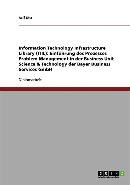 Cover for Ralf Kitz · Einführung des Prozesses Problem Manage (Book) [German edition] (2009)