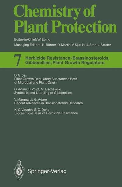 Cover for G Adam · Herbicide Resistance - Brassinosteroids, Gibberellins, Plant Growth Regulators - Chemistry of Plant Protection (Paperback Bog) [Softcover reprint of the original 1st ed. 1991 edition] (2012)