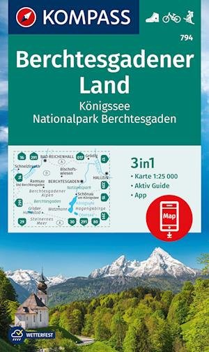 Cover for Mair-Dumont / Kompass · Kompass Wanderkarte: Berchtesgadener Land, Königssee, Nationalpark Berchtesgaden (Hardcover Book) (2023)